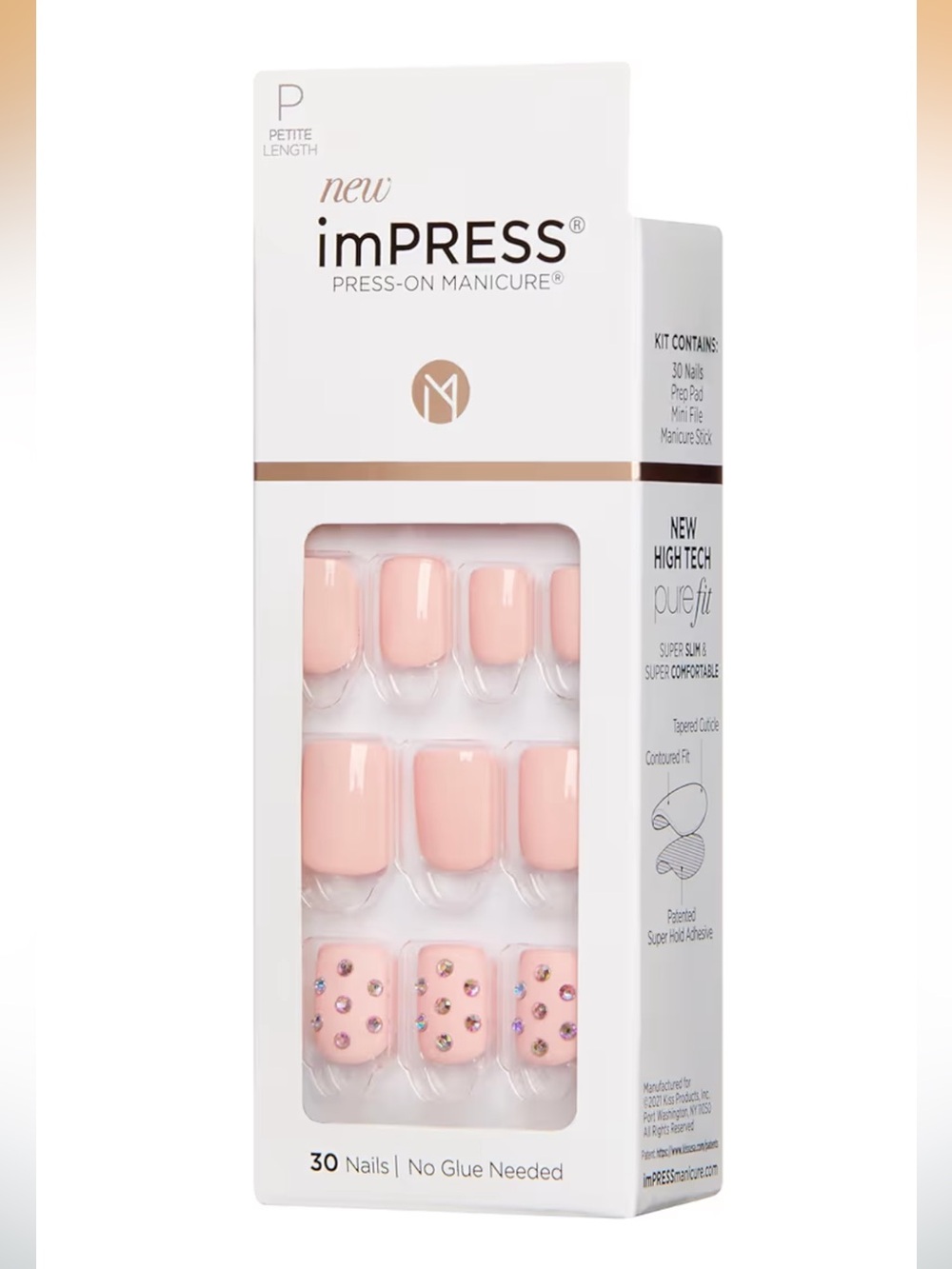 NWT Kiss Impress No Glue Manicure Press On Nails in “Petite Secrets” - Picture 2 of 7